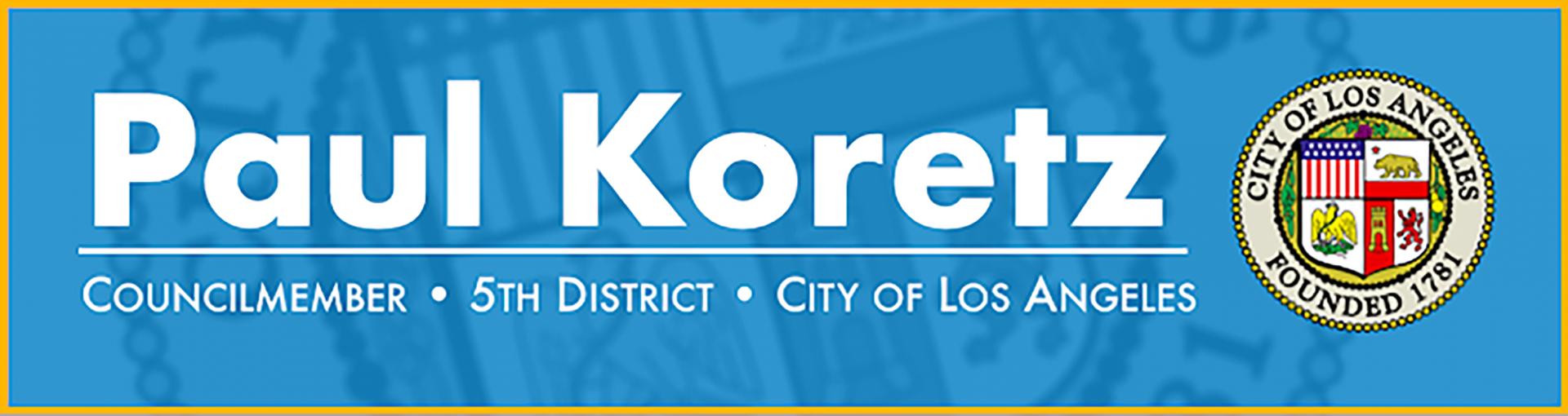 Logo of City Of Los Angeles Councilmember Paul Koretz.