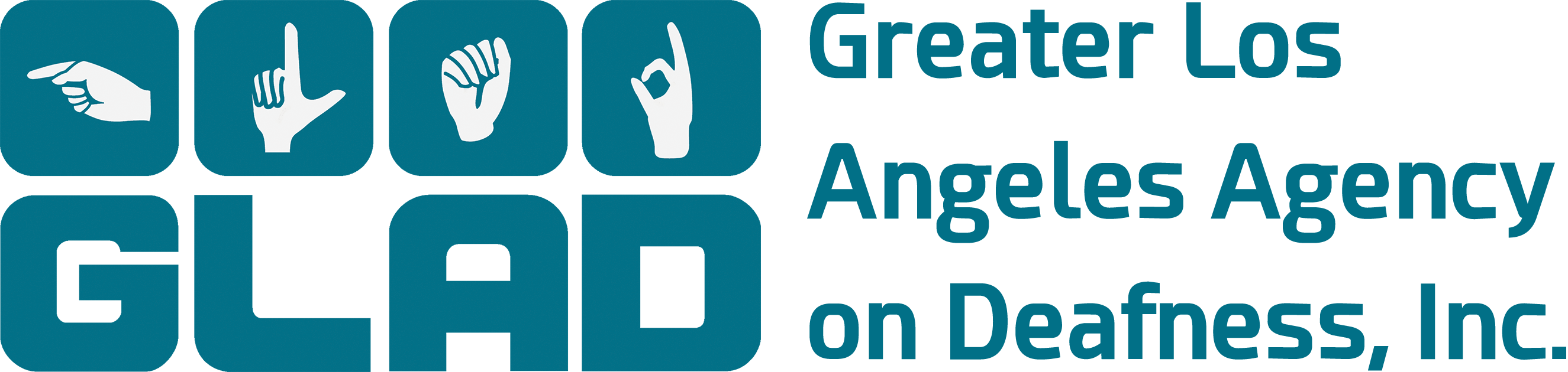 Logo of Greater LosAngeles Agency on Deafness.